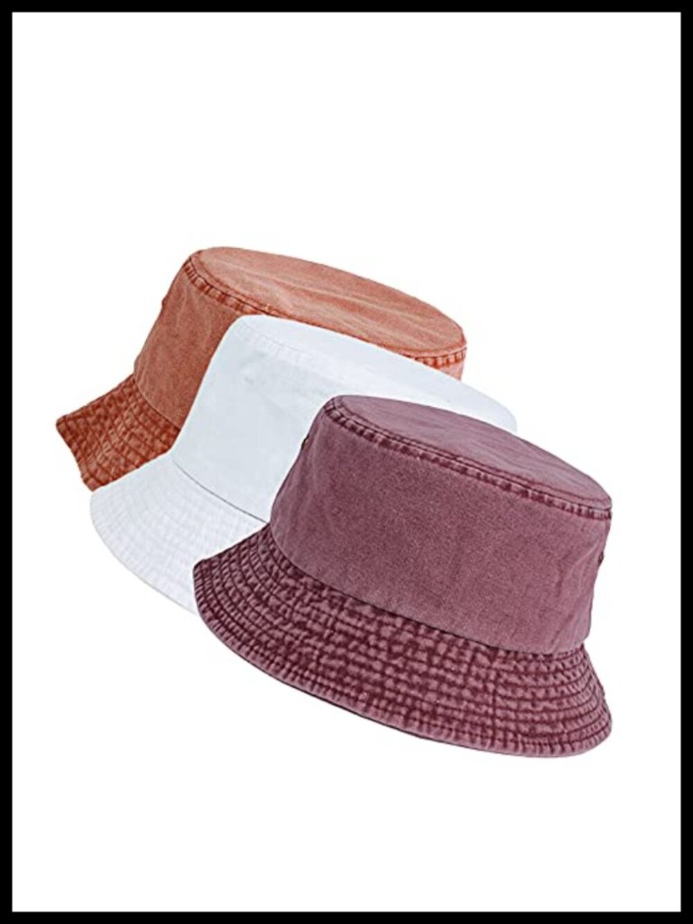 Packable 100% Cotton Bucket Hat Sun Protection Beach Cap
